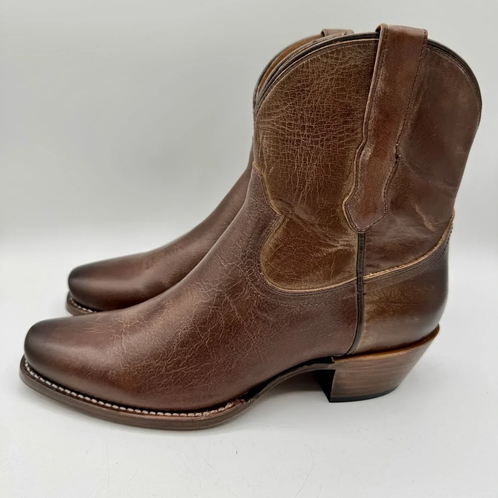 Cleo Wolf Fern Boots Women's Size 11‎ Distressed Chocolate Brown Leather